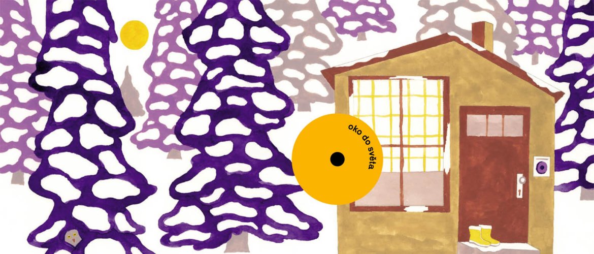 Ilustrace z knihy Začátek a konec. Dům v zasněženém lese.