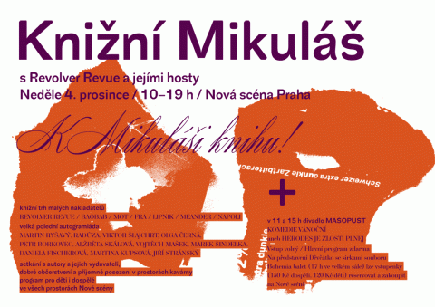 Knižní Mikuláš malých nakladatelů na Nové Scéně v neděli 4. 12. od 10 hodin