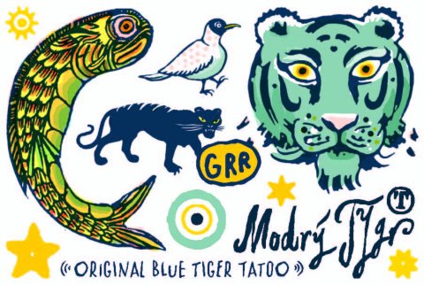 Original Tattoo Blue Tiger