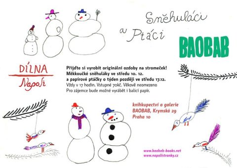 Sněhuláci a ptáčci na stromeček_Bao Praha