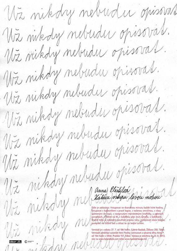 Už nikdy nebudu opisovat