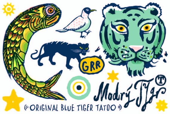 Original Tattoo Blue Tiger